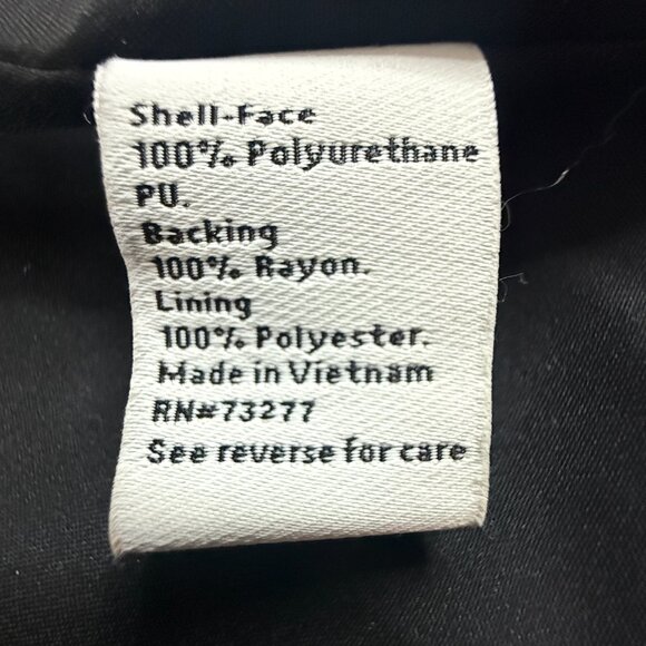 Nine West Faux Leather Biker Jacket Brown Women's XL - Picture 5 of 7